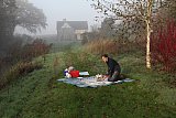 Painting on location - Lake & Trees